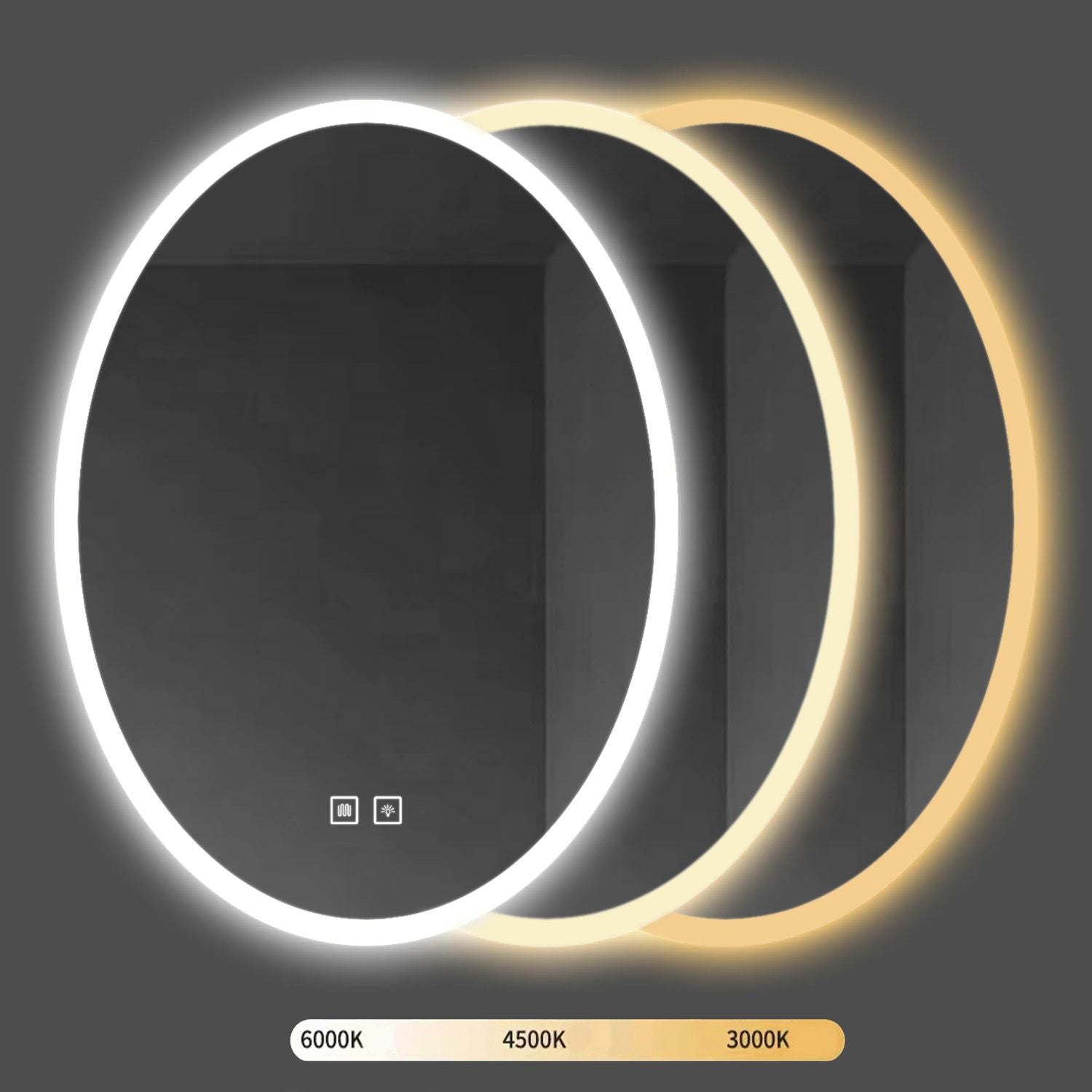 Lustro Ścienne Led 60x80cm Wwa 3