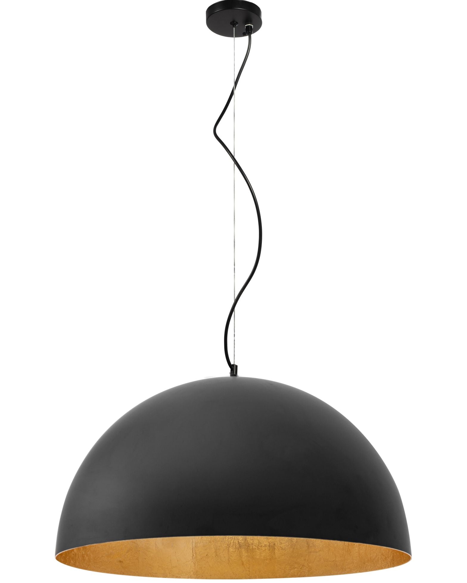 Lampa Sufitowa Wisząca Misa Metalowa 50cm APP379-1CP Czarna