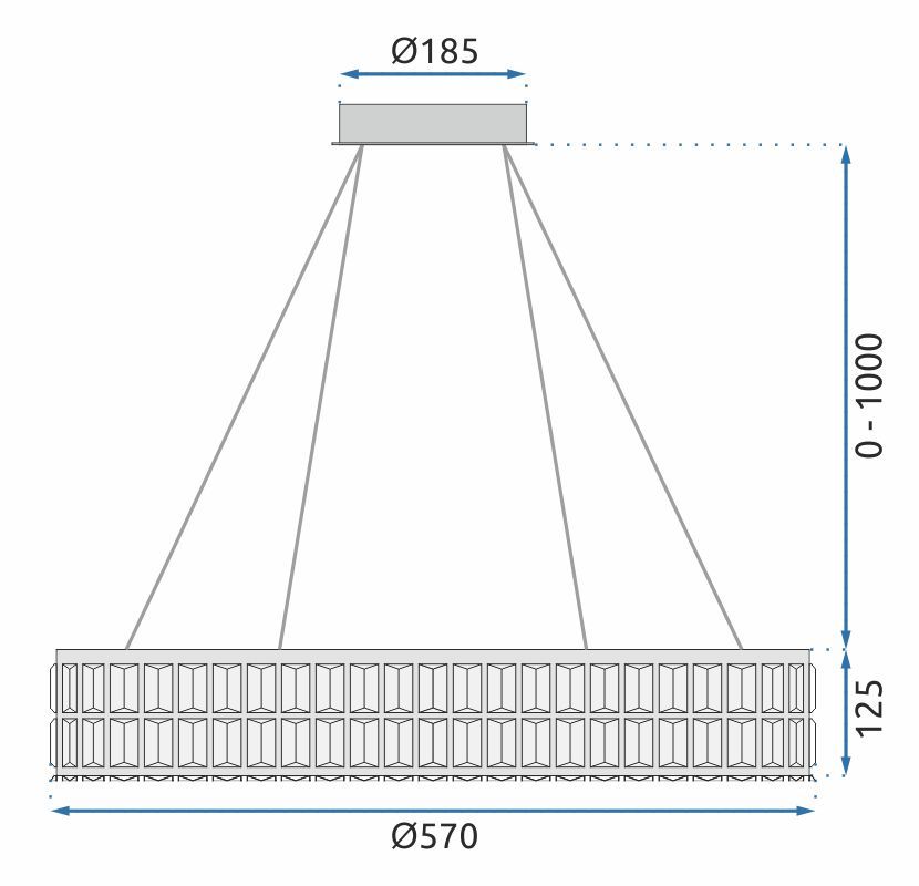 Lampa Sufitowa Wisząca Led App1568-cp Gold 60cm 10
