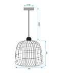 LAMPA SUFITOWA WISZĄCA NATURAL BOHO APP1351-1CP 30 cm