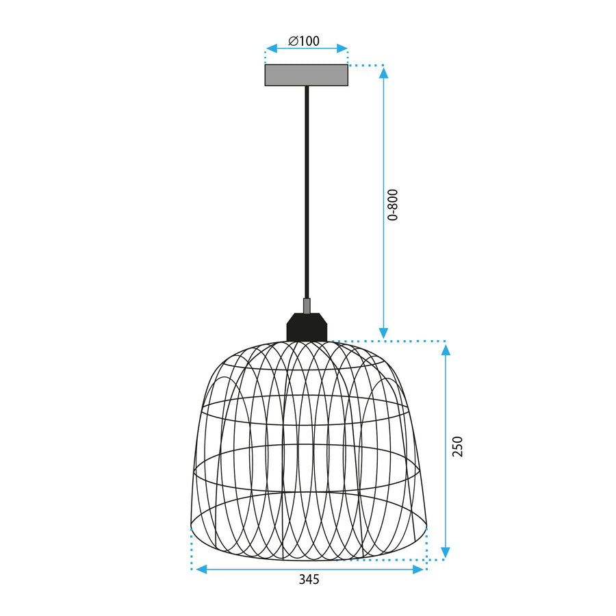 LAMPA SUFITOWA WISZĄCA NATURAL BOHO APP1351-1CP 30 cm