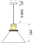 Lampa sufitowa wisząca Verto A Transparent APP042-1CP