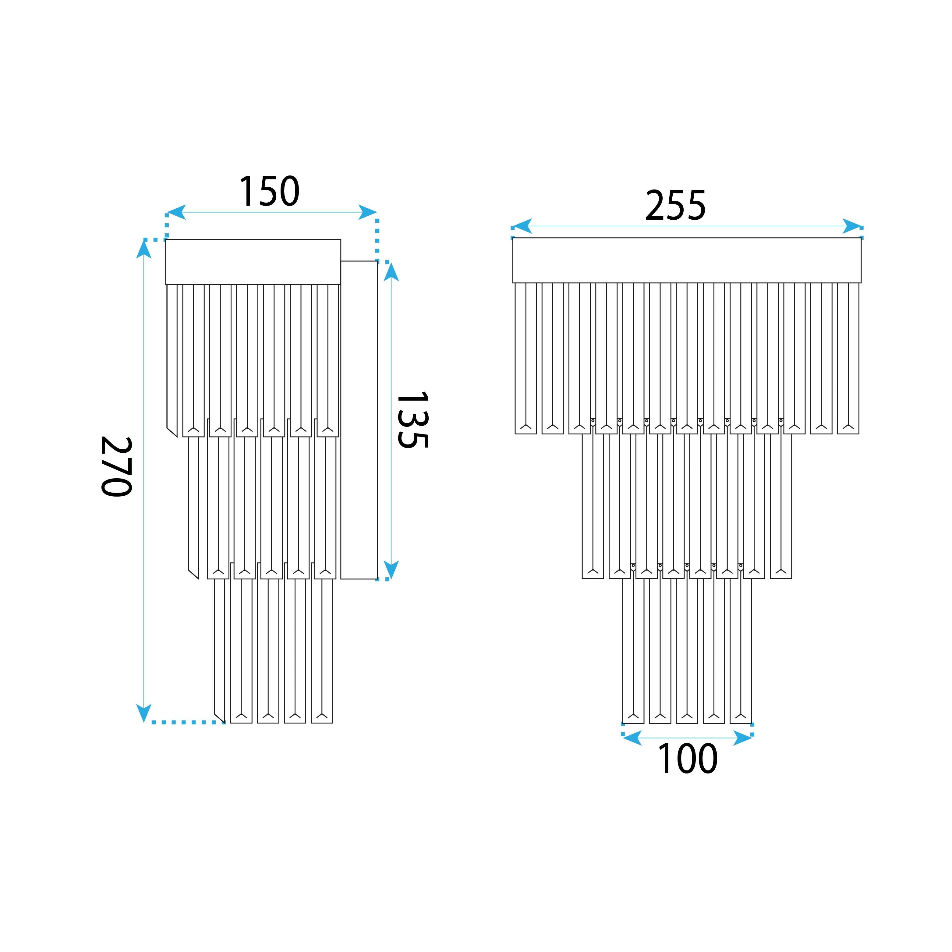 Lampa Kryształowa Kinkiet APP1535-1W Złota 8