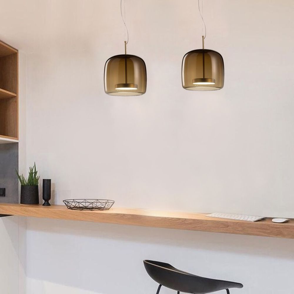 Lampa Sufitowa Wisząca Szklana Amber APP613-1CP 6