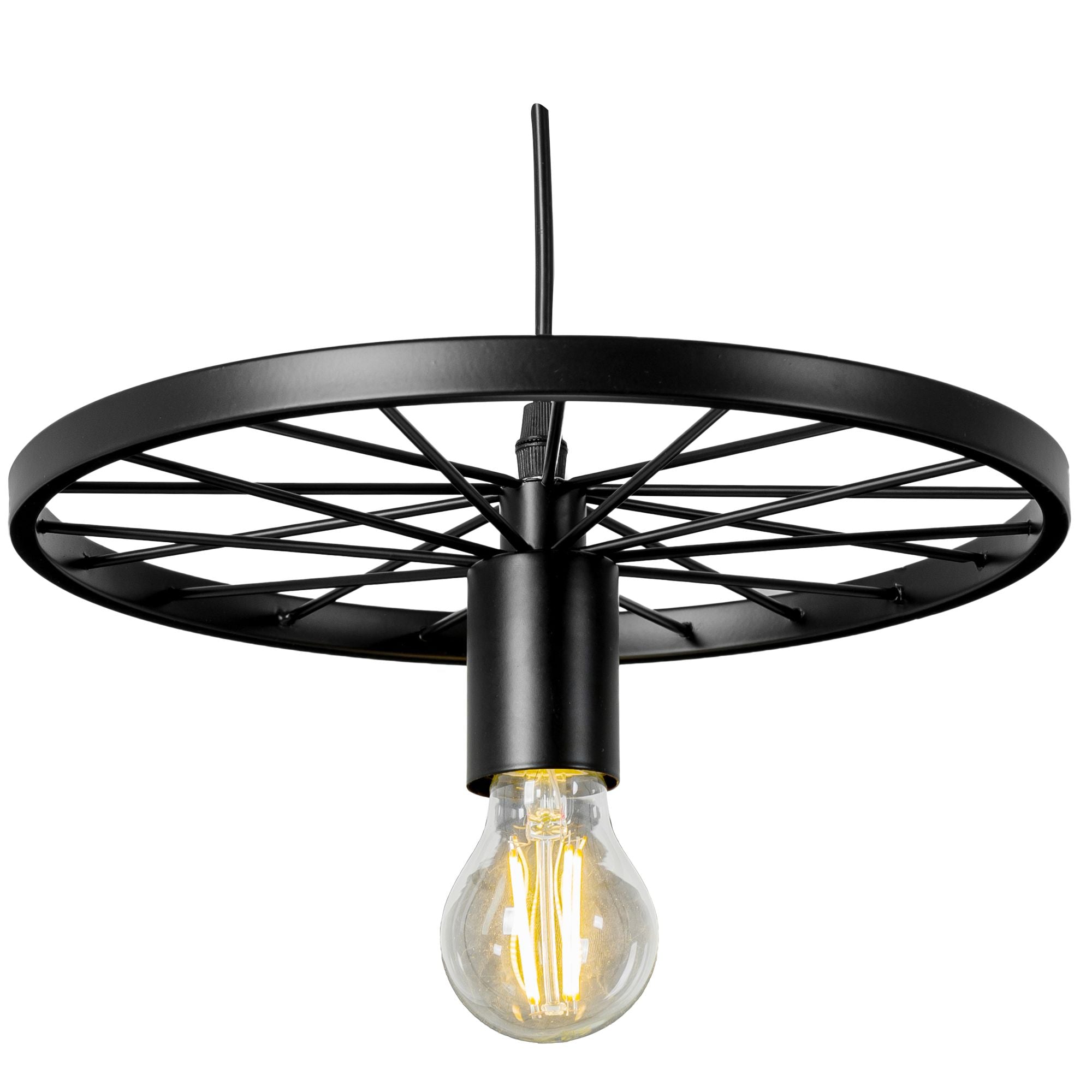 Lampa Sufitowa Wisząca Retro Koło Loft APP212-1CP