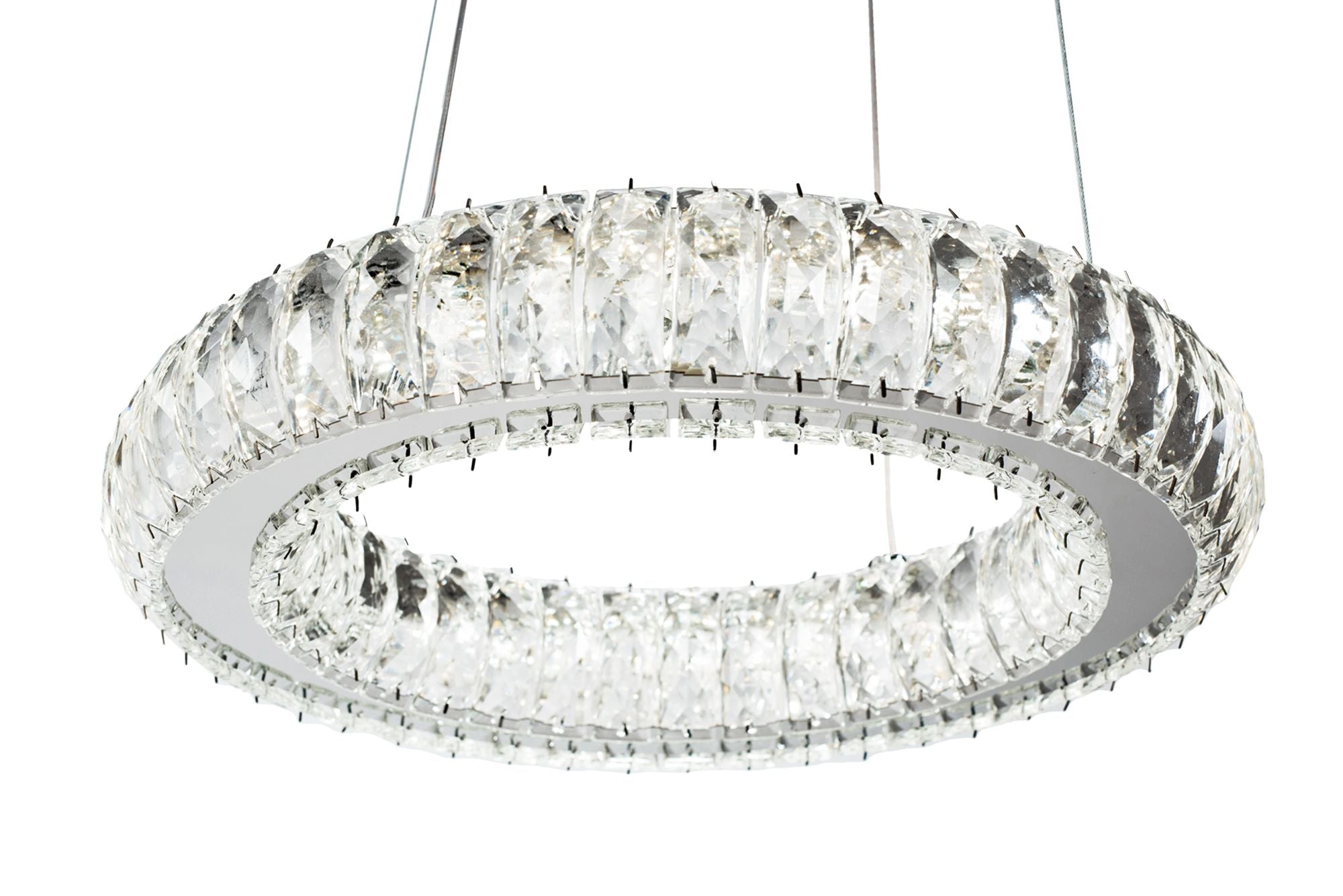 Kryształowa Lampa Sufitowa LED APP1040-CP + pilot