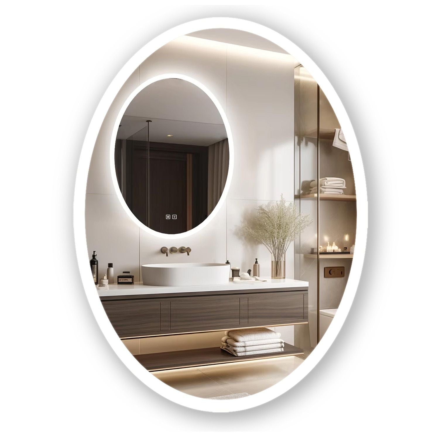 Lustro Ścienne Led 60x80cm Wwa 1