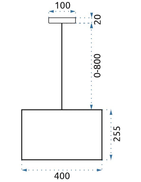 Lampa Wisząca  40cm APP620-1CP Czarna