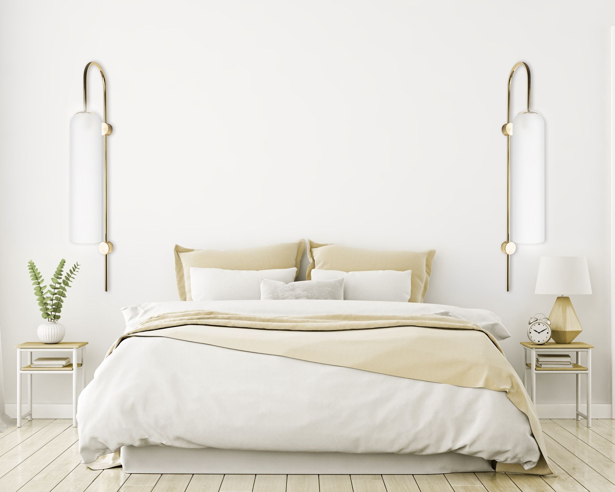 Lampa Ścienna Kinkiet Szklany APP664-1W Złota