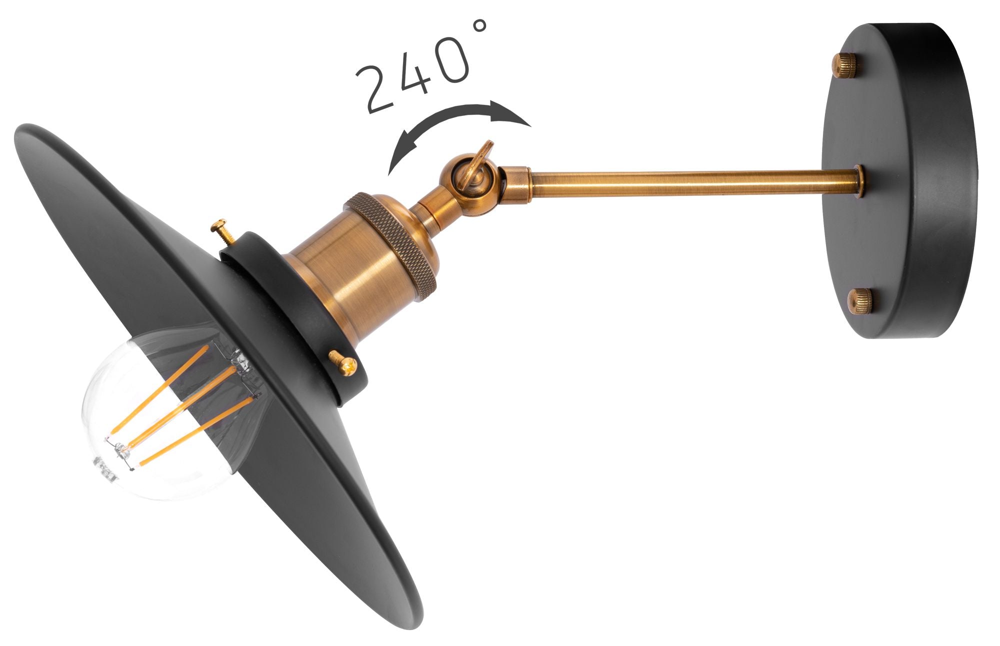 Lampa Porto Kinkiet App184-1w Czarna