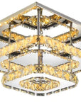 Lampa Sufitowa Kryształowa Plafon LED 24W Kwadratowa APP409-C APP410-C