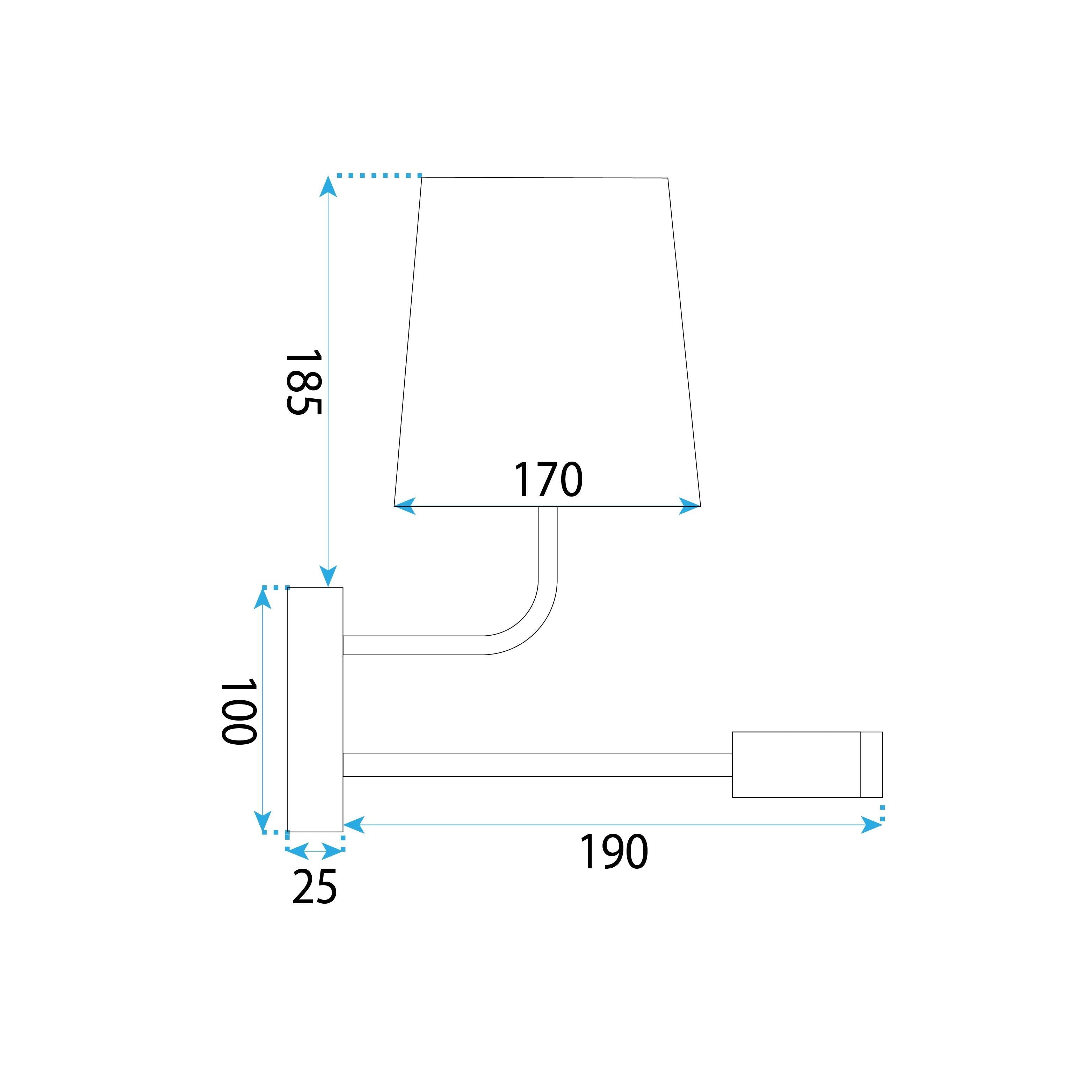 Lampa Ścienna Kinkiet APP1610-2W Black 7