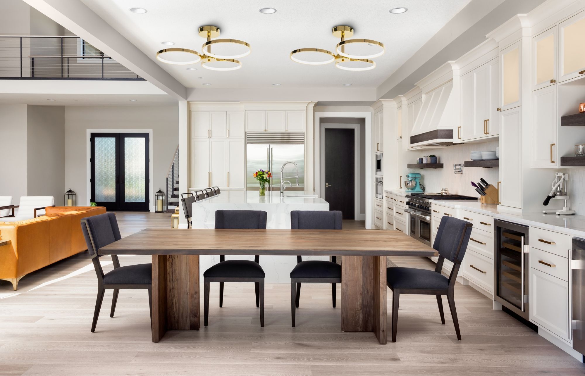 Lampa Sufitowa Wisząca LED APP993-c Złota + Pilot