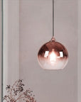 Lampa wisząca szklana APP313-1CP Różowe Złoto