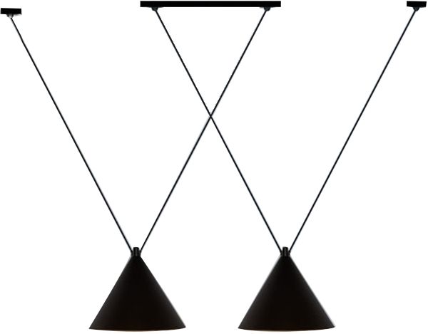 Lampa sufitowa wisząca w stylu loft APP548-2CP Czarna