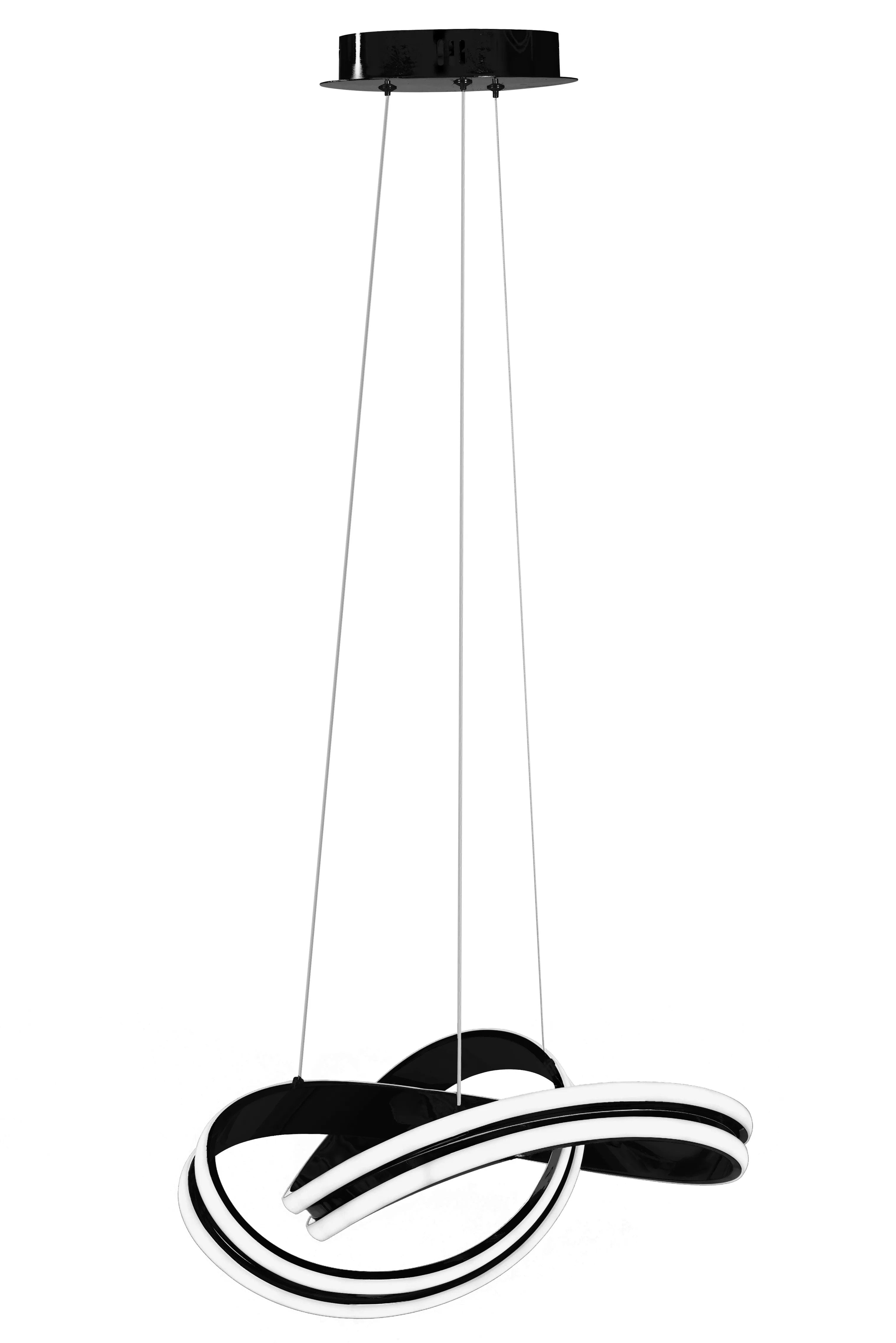 Lampa Sufitowa Nowoczesna LED + PILOT APP817-CP Czarna 2