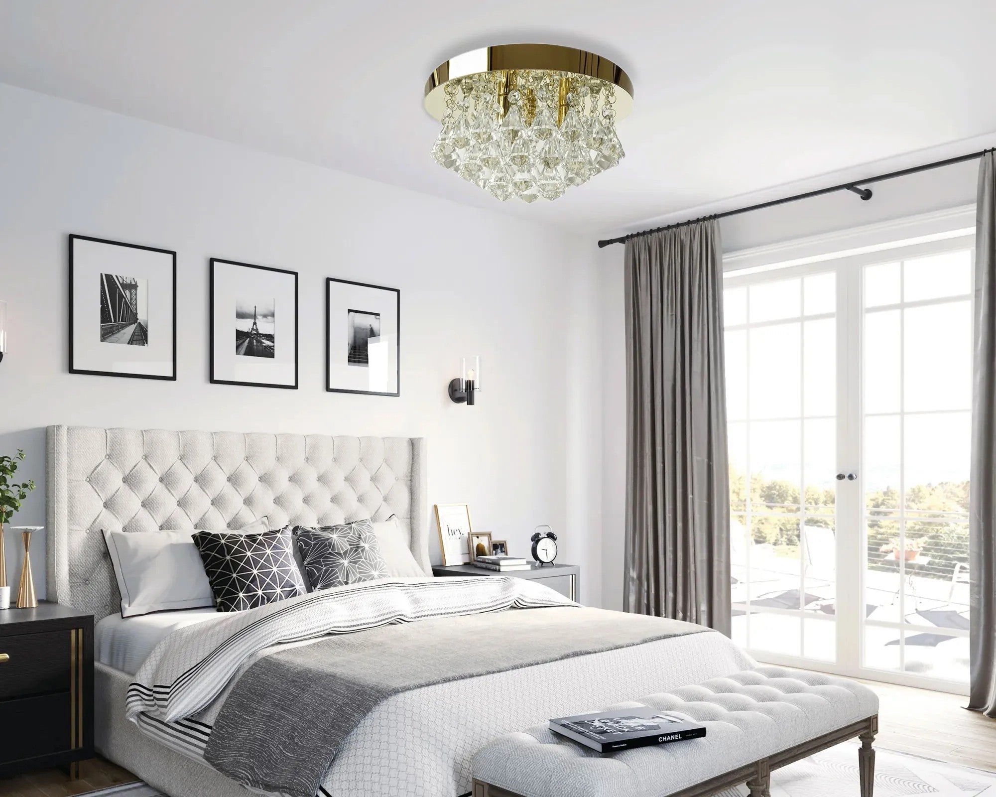 Lampa Kryształowa Plafon APP1655-3CP 2