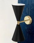 LAMPA ŚCIENNA KINKIET APP1140-2W Czarno-złota 2