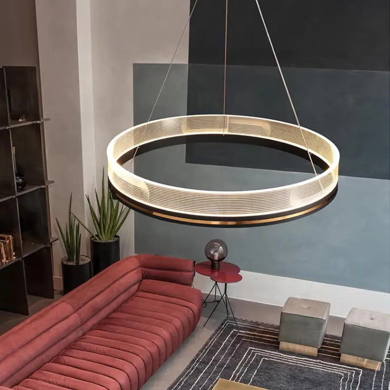 Lampa Wisząca LED APP1192-CP Czarno Złota 2