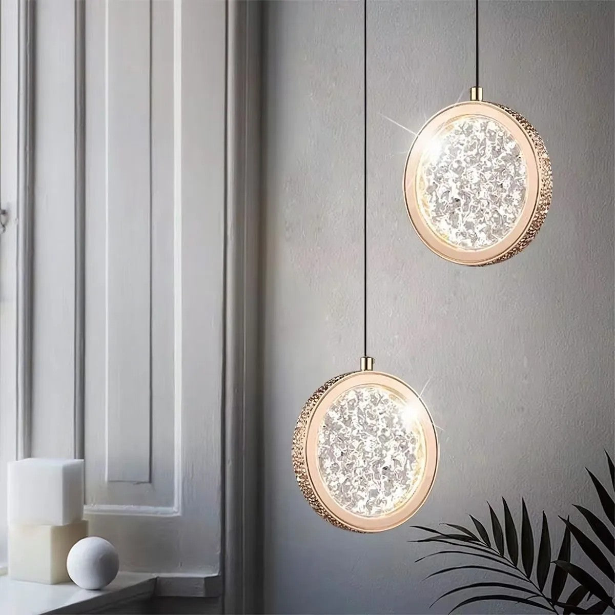 LAMPA WISZĄCA KRYSZTAŁOWA LED LHJ100-1CP Złota 2