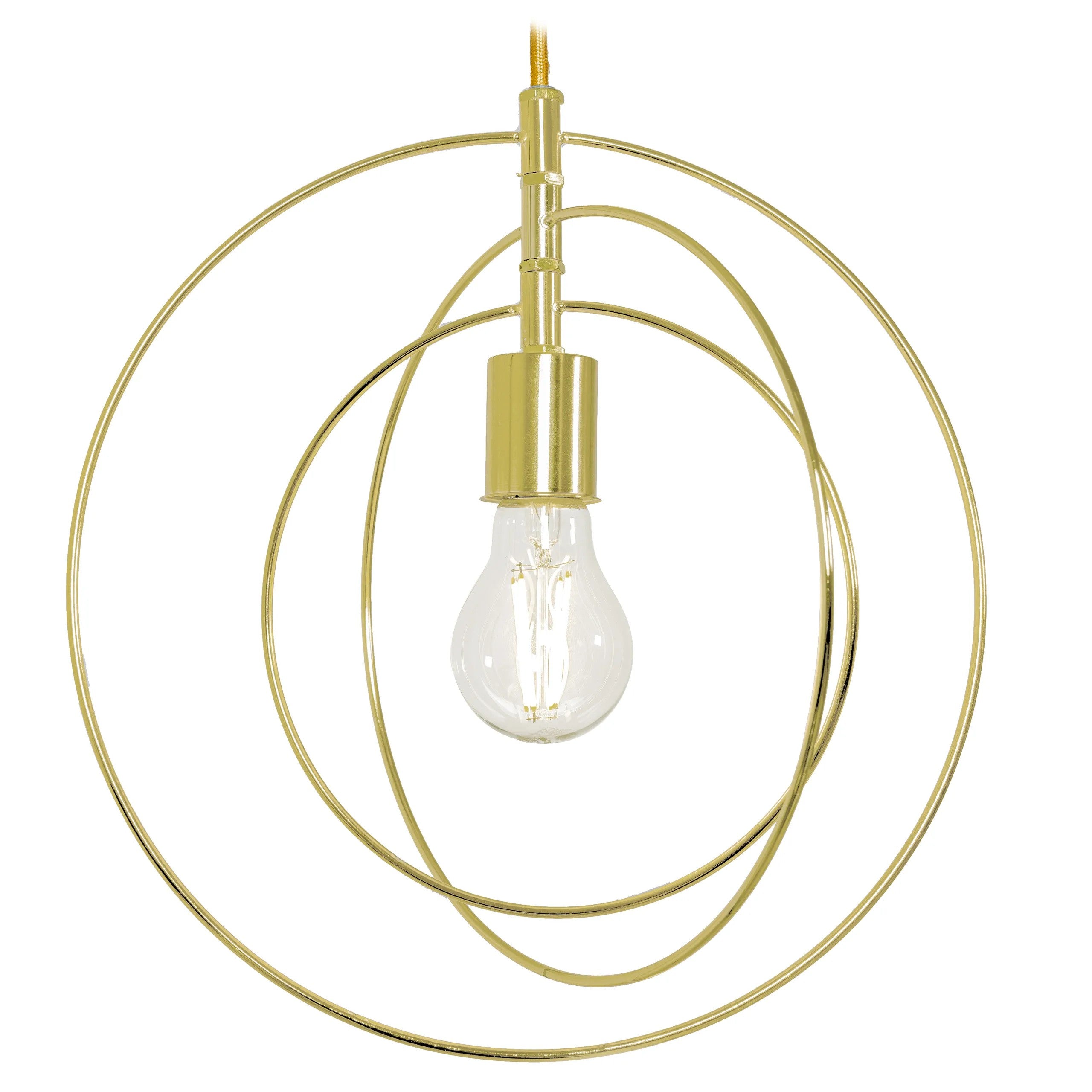 Lampa Sufitowa Metalowa Pierścieniowa APP286-1CP Złota 2
