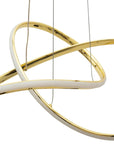 Lampa Sufitowa Wisząca Ring Nowoczesna LED + Pilot APP394-CP Złota 2