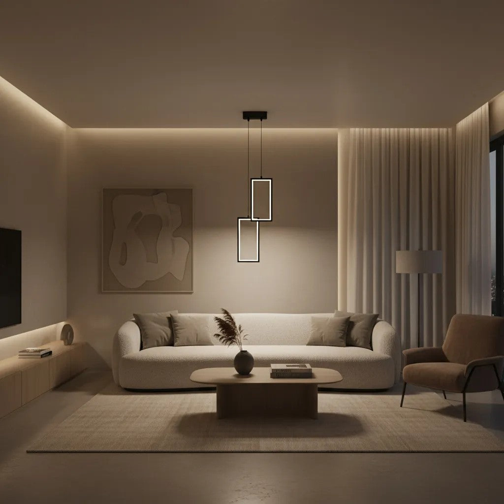 LAMPA SUFITOWA WISZĄCA LED LHJ085-2CP CZARNA 2