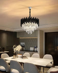 Lampa Wisząca Z Kryształami G063-CP 50cm Czarna 2
