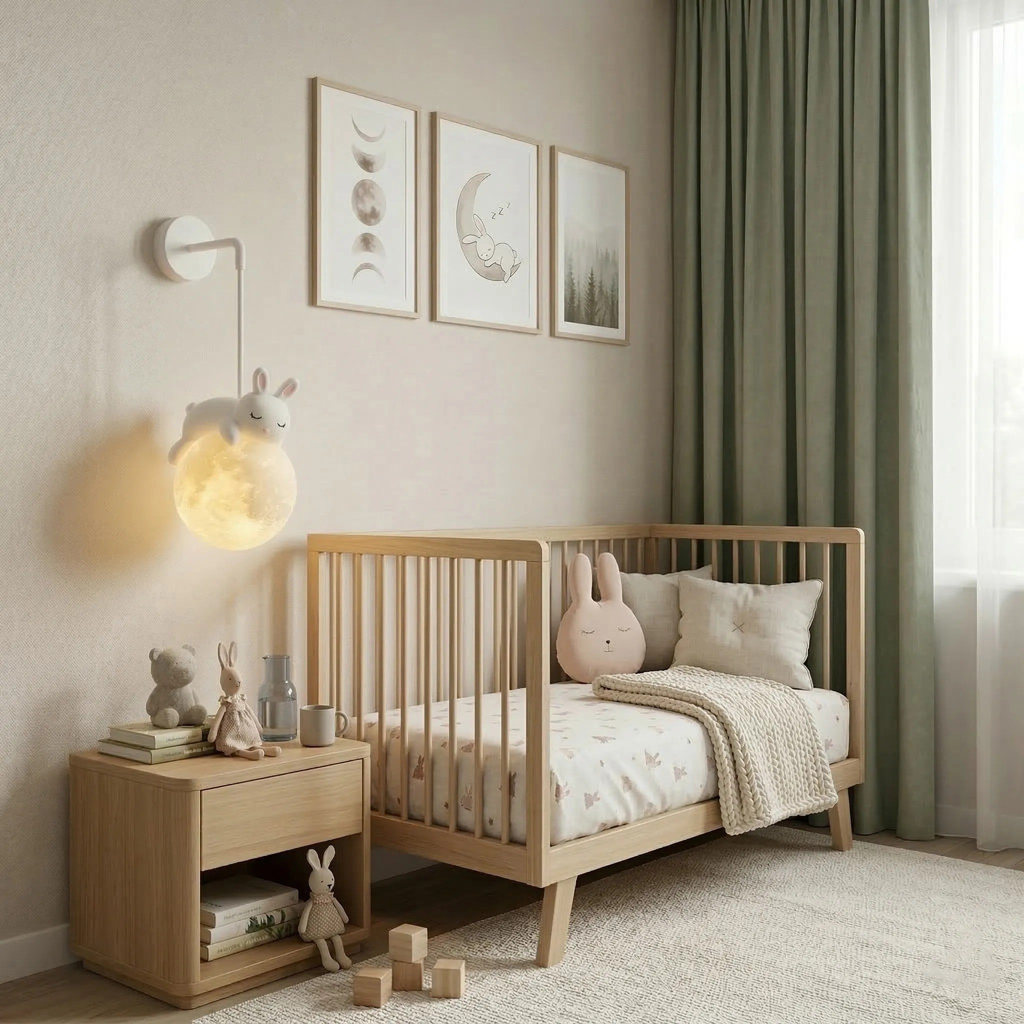 LAMPA ŚCIENNA KINKIET ŚPIĄCY KRÓLICZEK G165-1W 2