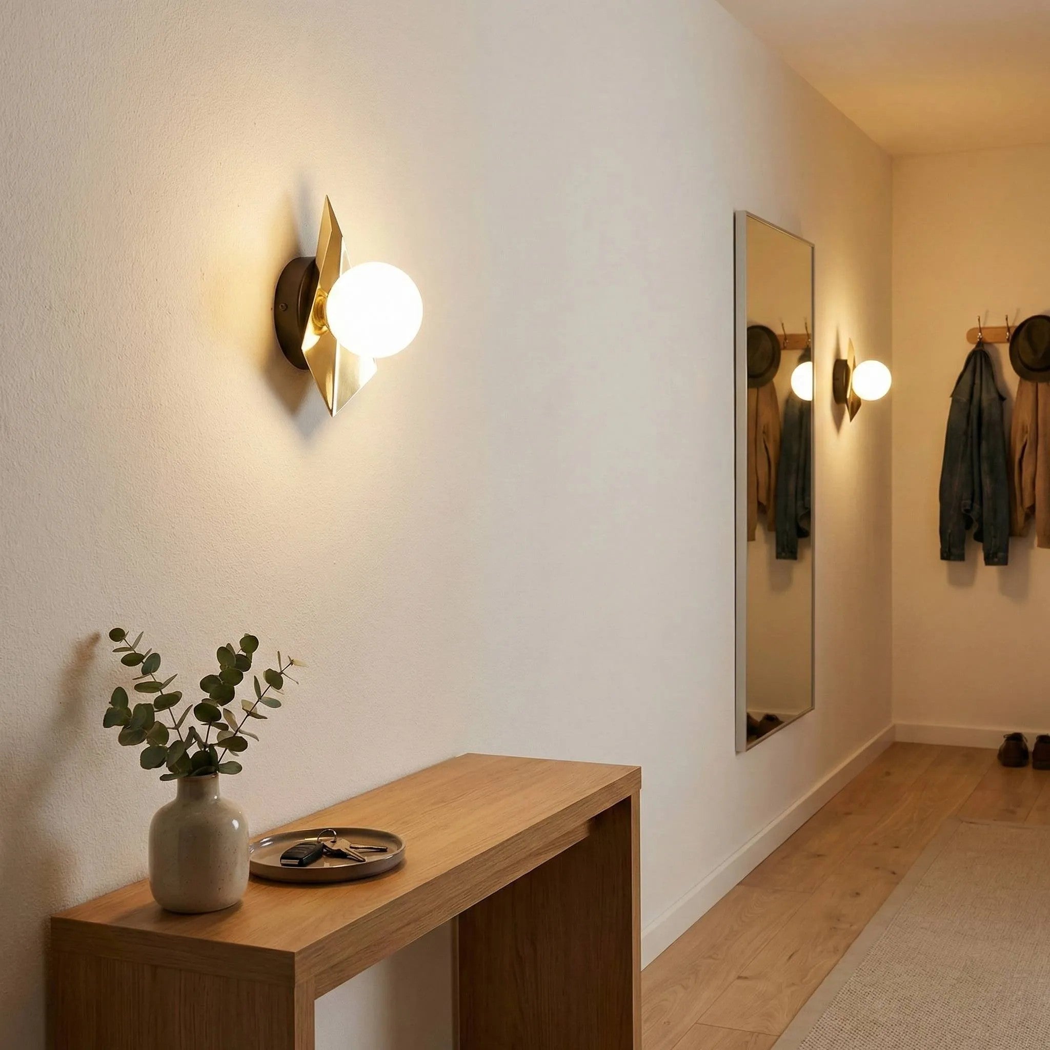LAMPA ŚCIENNA KINKIET APP1411-W CZARNO/ZŁOTA 2