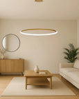 LAMPA SUFITOWA WISZĄCA LED LHJ006-CP 100cm ZŁOTA SZCZOTKOWANA 2