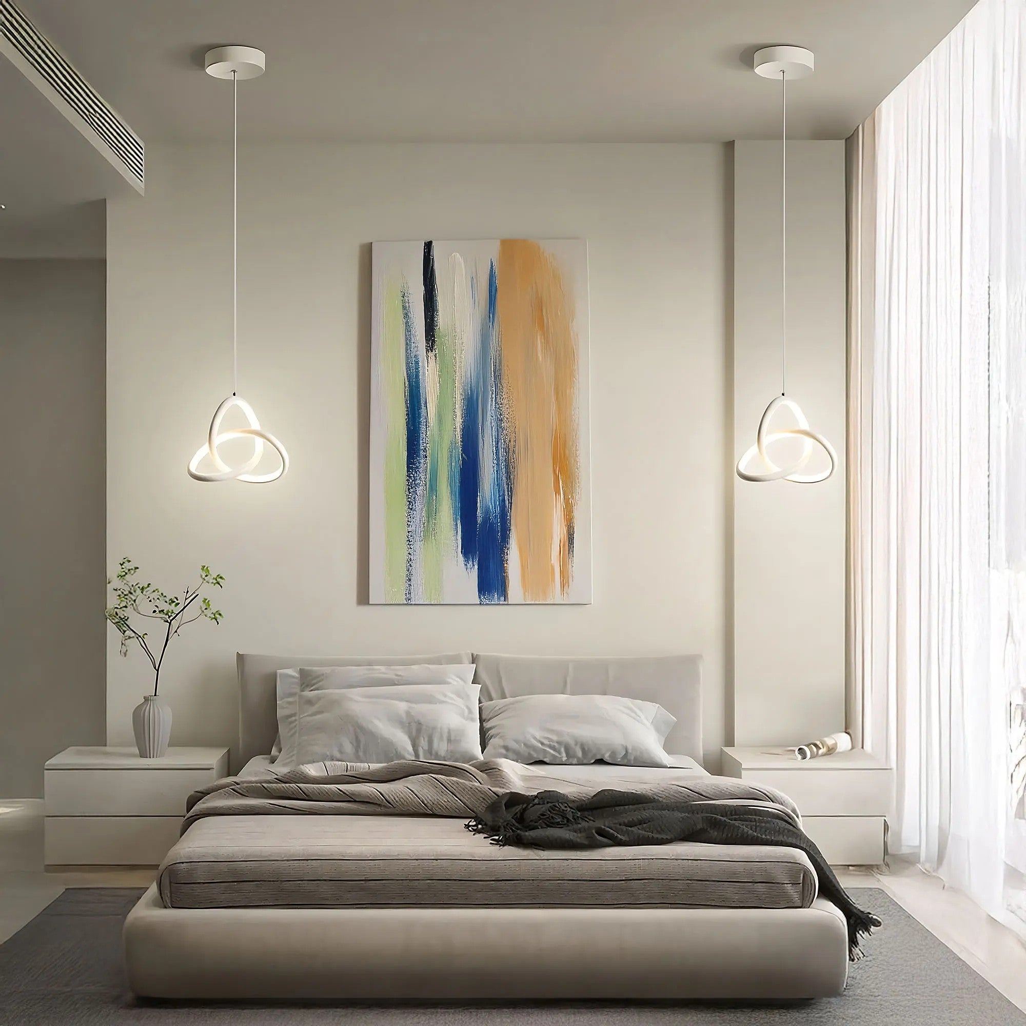 LAMPA SUFITOWA WISZĄCA LED APP1783-CP BIAŁA 2