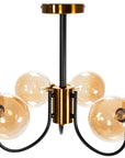 Lampa Sufitowa Wisząca Szklana APP1120-6CP Złota 2