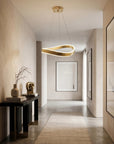 LAMPA SUFITOWA WISZĄCA SWE065-CP 40cm ZŁOTA SZCZOTKOWANA 2