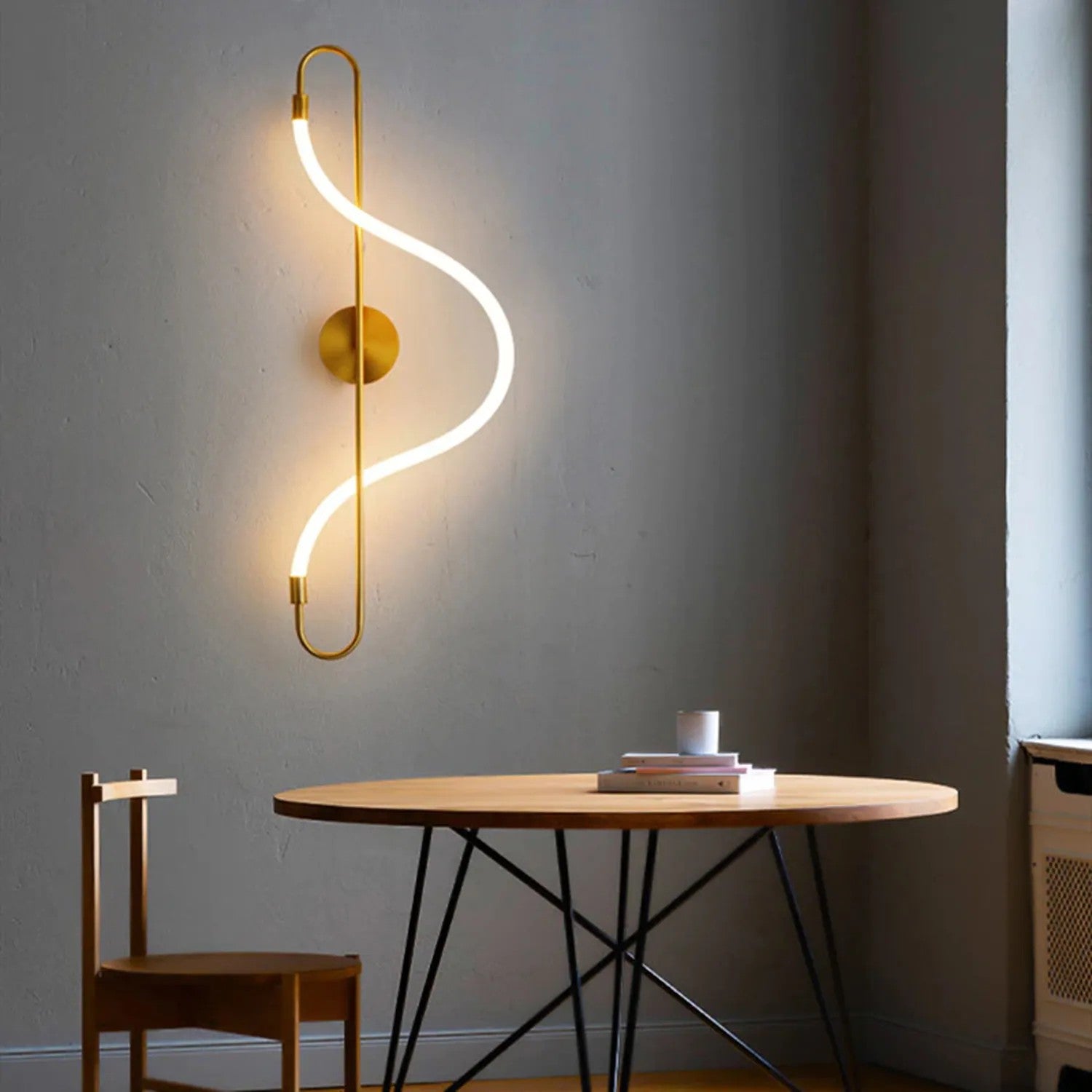 Lampa Ścienna Kinkiet LED APP858-W Long Złota 2