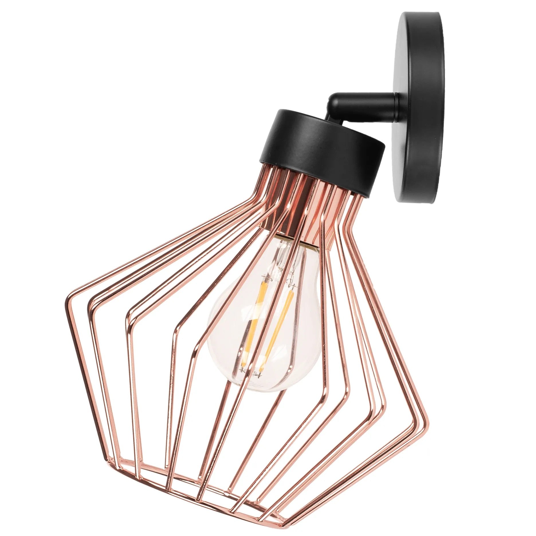 Lampa Kinkiet Ścienny Metalowy Loft APP534-1W Różowe Złoto 2