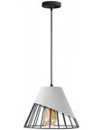 LAMPA SUFITOWA WISZĄCA KLOSZ METAL APP228-1CP BIAŁA 2