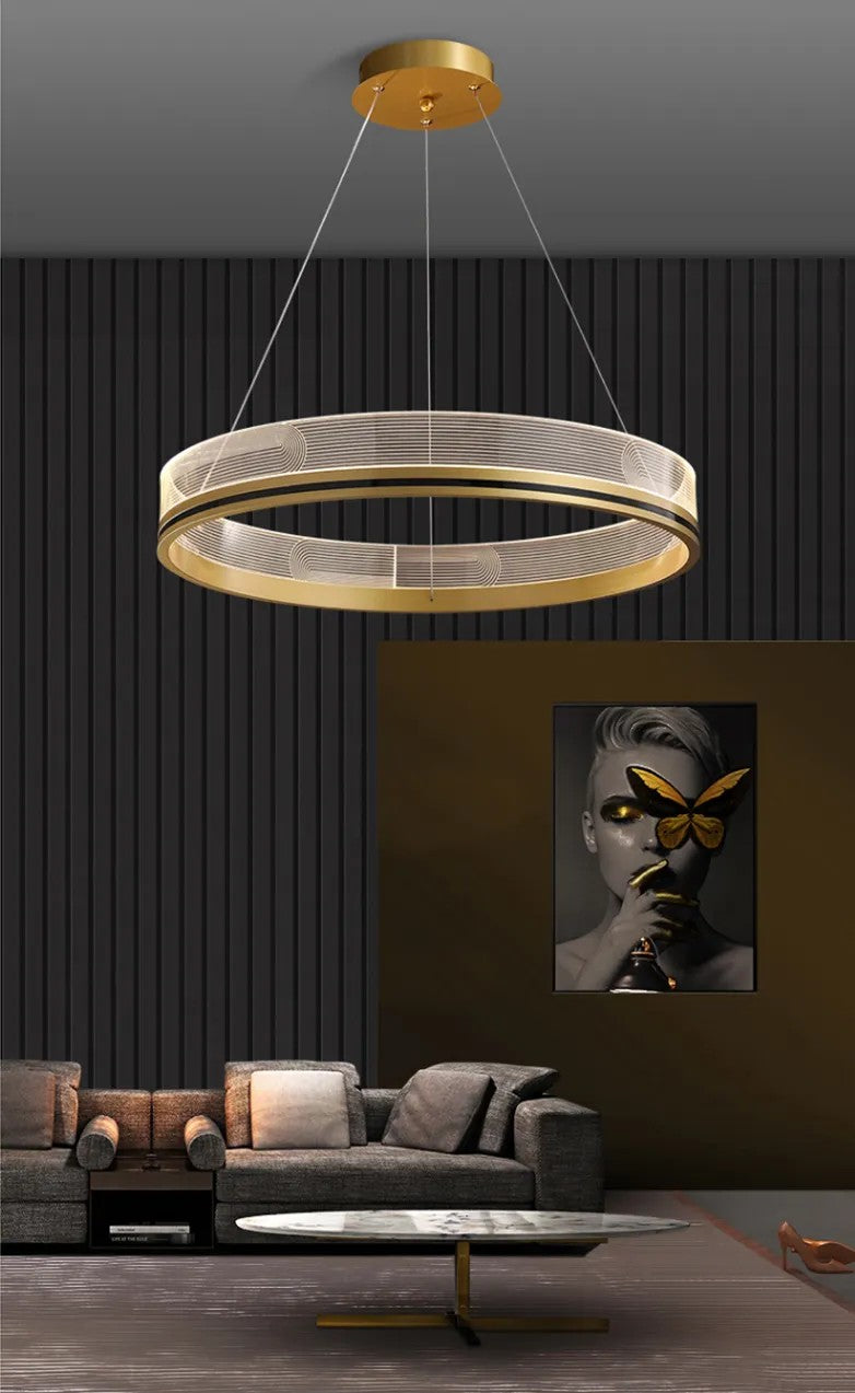 Lampa Wisząca LED APP1190-CP Złota 60cm 2