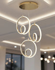 LAMPA SUFITOWA WISZĄCA LED LHJ095-3CP ZŁOTA 2