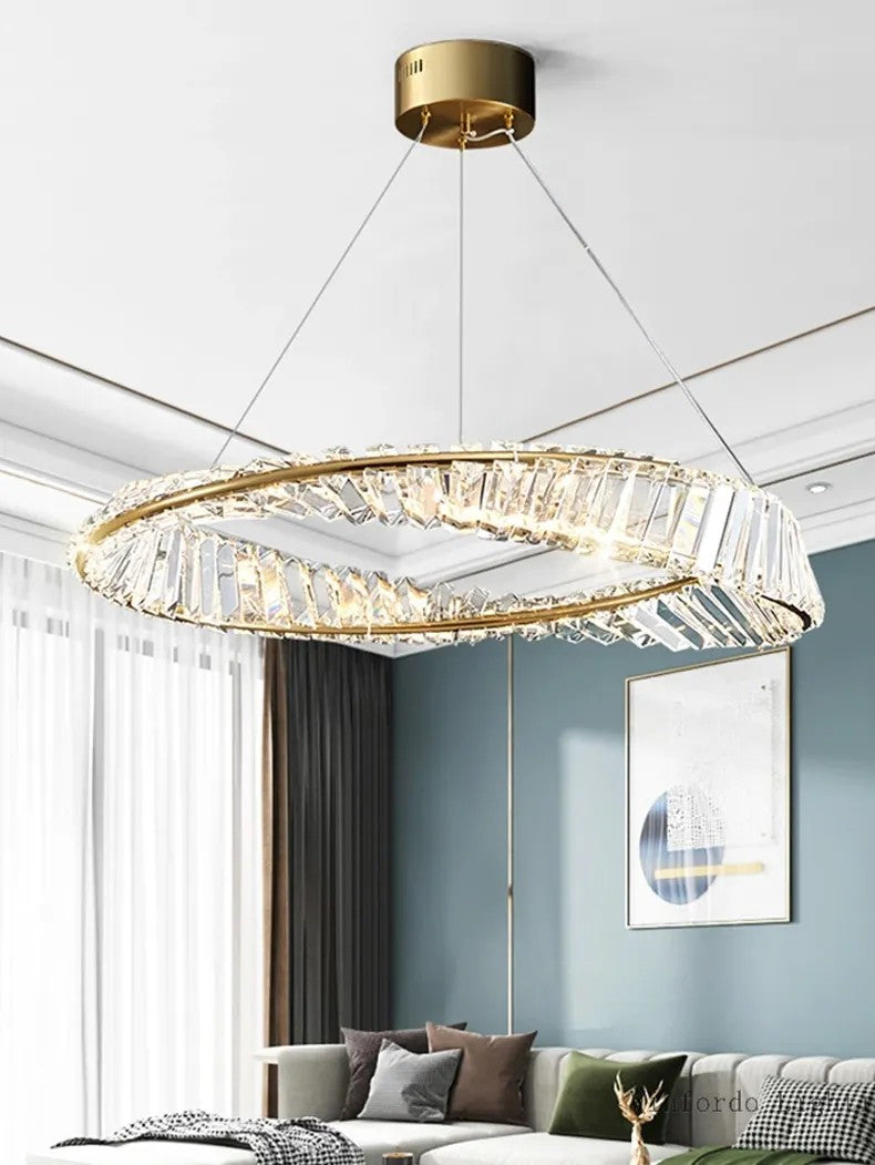 KRYSZTAŁOWA LAMPA SUFITOWA LED APP1064-1CP 2