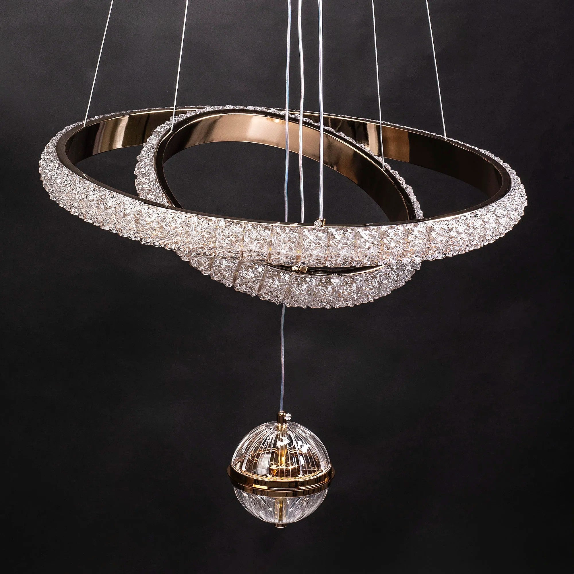 LAMPA SUFITOWA WISZĄCA G143-CP 50cm Złota 2