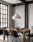 Lampa Sufitowa Wisząca Metalowa APP237-1CP Biała 2