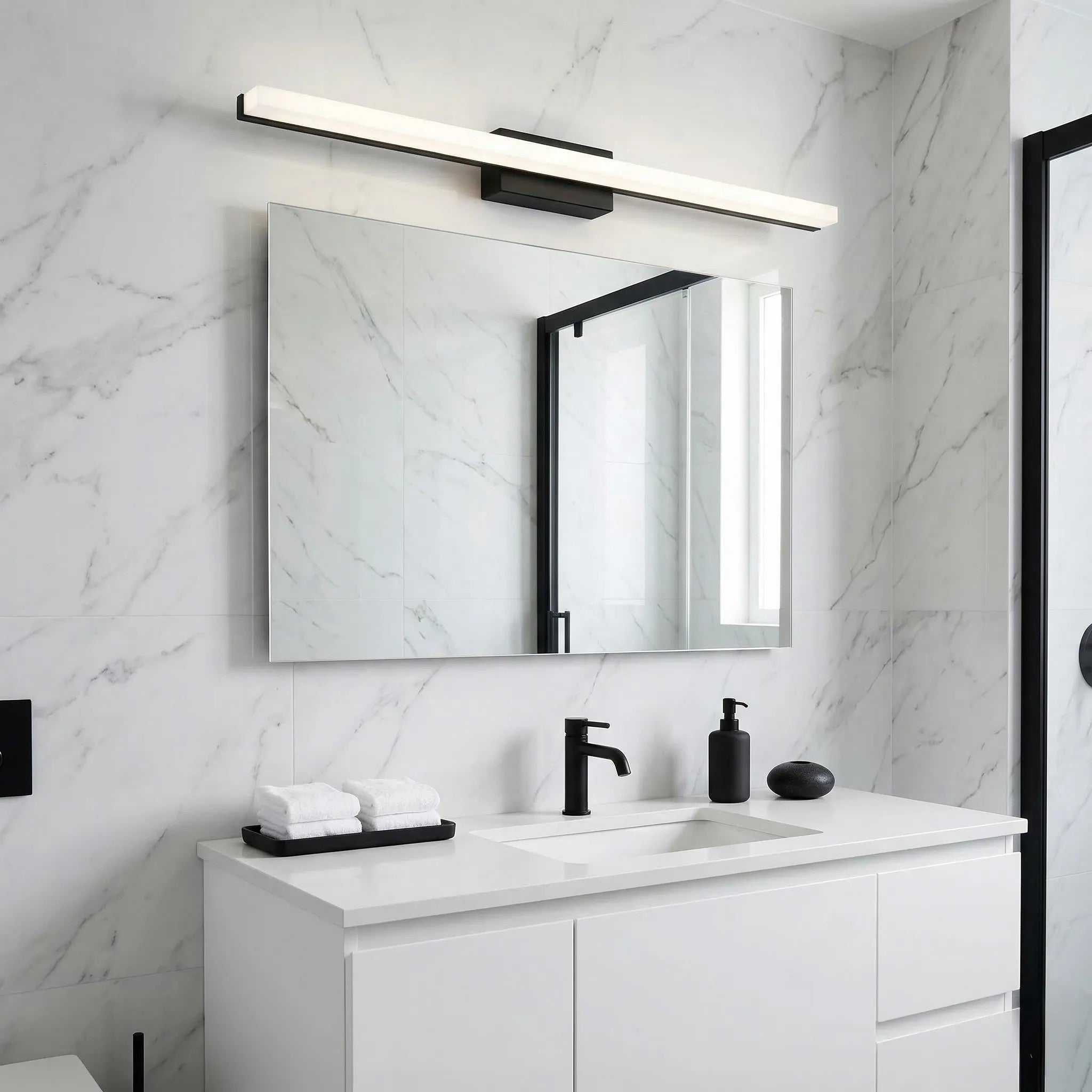 KINKIET ŁAZIENKOWY LED 80CM APP1856-1W BLACK 2