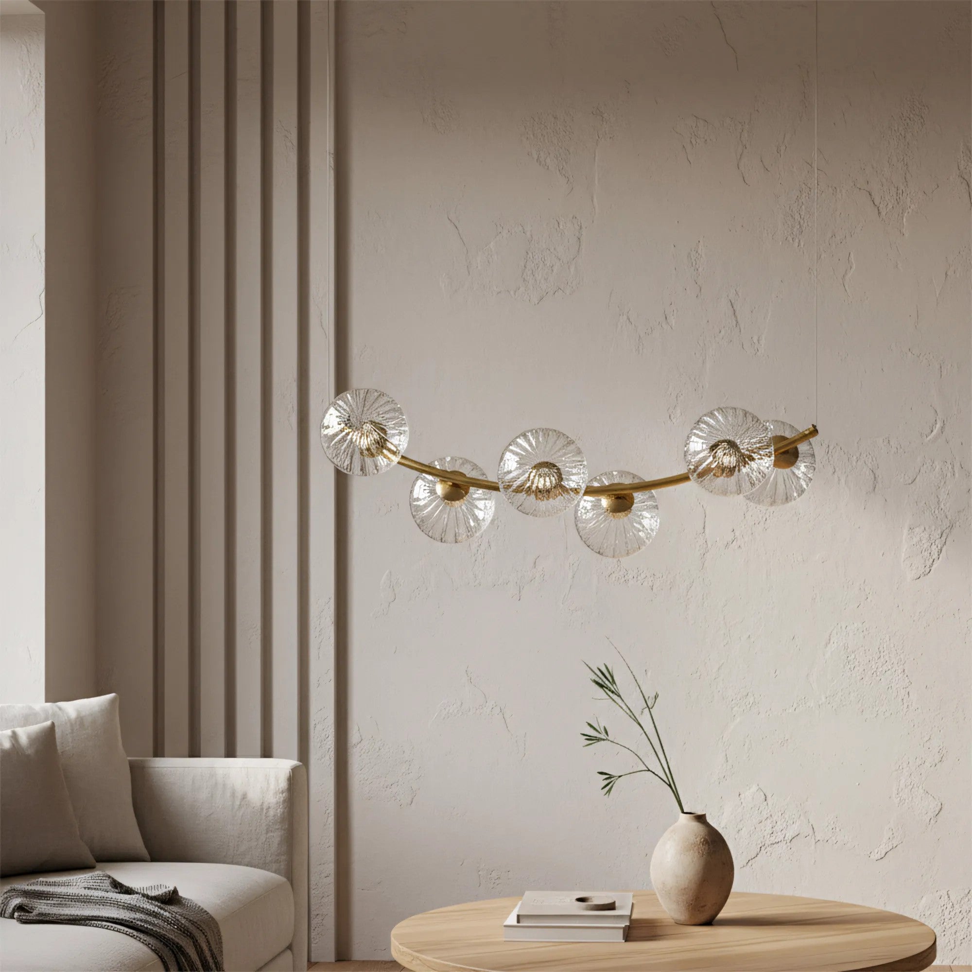 LAMPA SUFITOWA WISZĄCA G133-6CP Złota 2