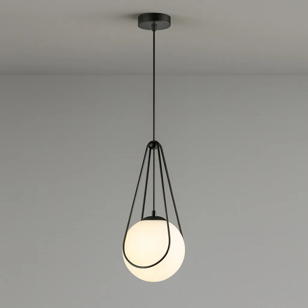 LAMPA SUFITOWA WISZĄCA APP1792-1CP 20cm Czarna 2