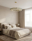 Lampa Wisząca Z Kryształami SWE094-CP 60cm Złota 2