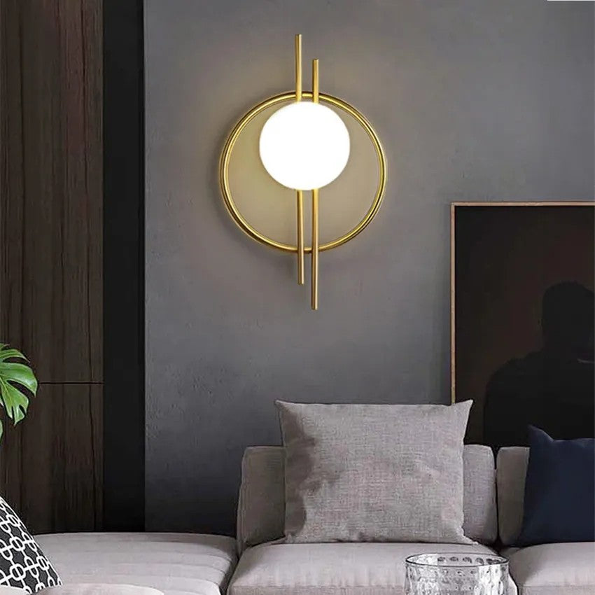 LAMPA ŚCIENNA KINKIET APP1436-W GOLD 2