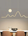 Lampa WISZĄCA LED LHJ034-CP 120 Cm ZŁOTA SZCZOTKOWANA 2