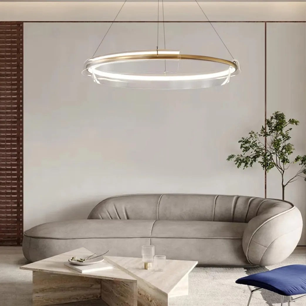 LAMPA SUFITOWA WISZĄCA LED APP1672-CP Gold 2