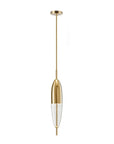 Lampa Sufitowa Wisząca Szklana Metalowa APP549-1CP Złota 2